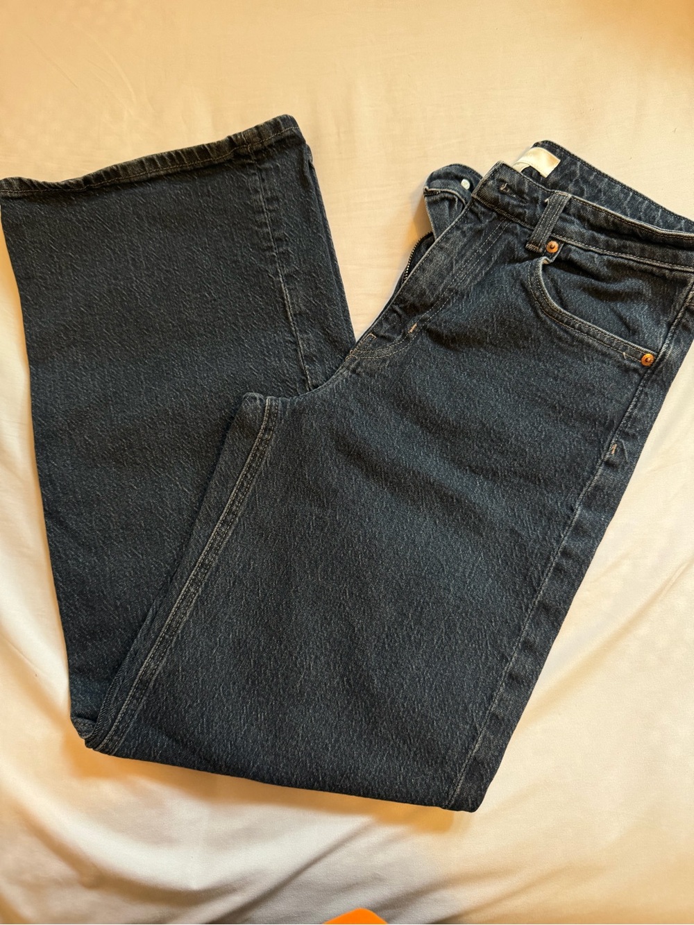 H&M Women's Dark Blue Wide/Straight leg  Jeans